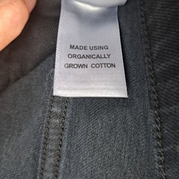 AGOLDE Kye Mid-Rise Straight-Leg Cropped Black Jeans Size 25 - Picture 8 of 8